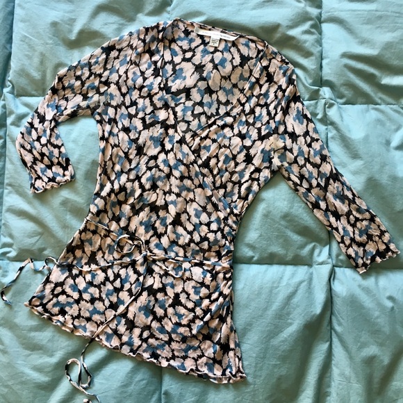 Diane von Furstenberg Silk Print Blouse - Picture 3 of 6